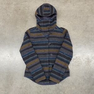 Patagonia Aztec Reversible Jacket Purple Quilted Hooded Women's Small